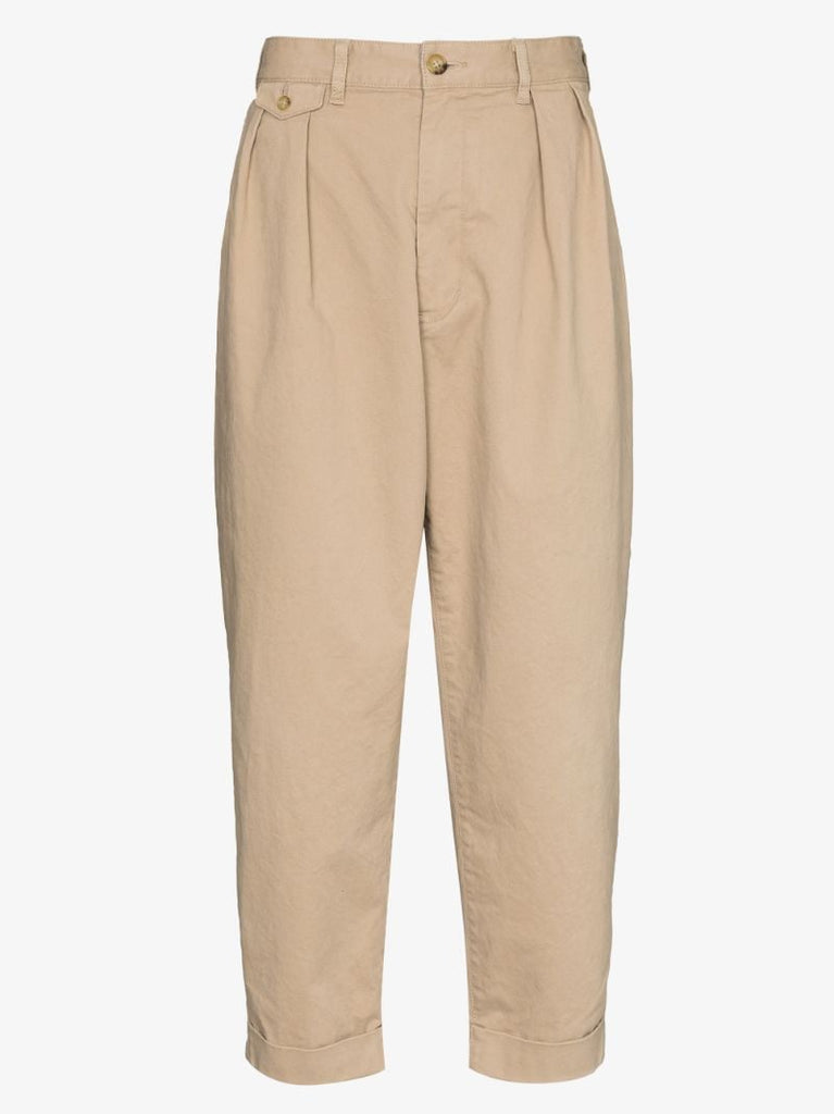 Pleated Cotton Trousers