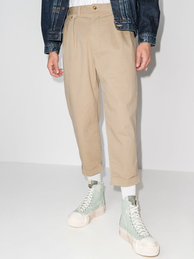 Pleated Cotton Trousers