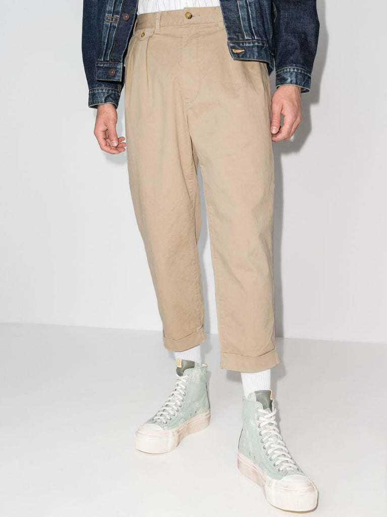 Pleated Cotton Trousers