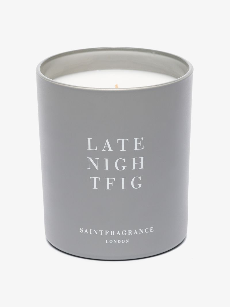 Grey and White Late Night Fig Candle
