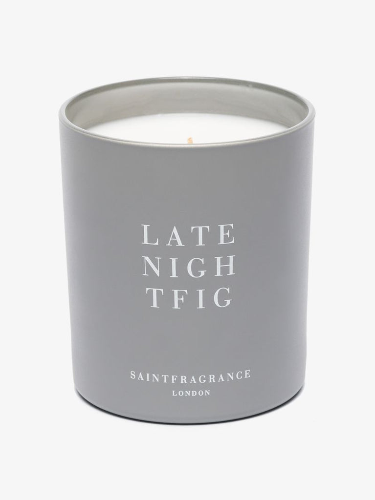 Grey and White Late Night Fig Candle