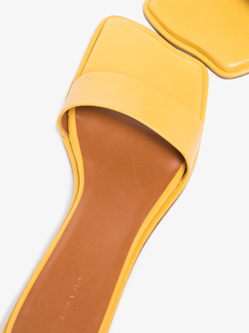 Yellow Isla 30 Leather Mules