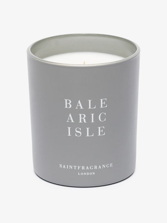 Grey and White Balearic Isle Candle
