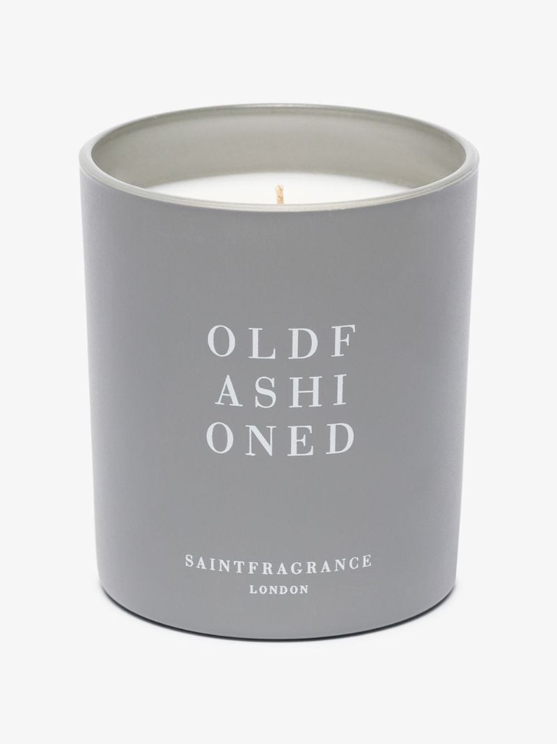 Grey and White Old Fashioned Candle