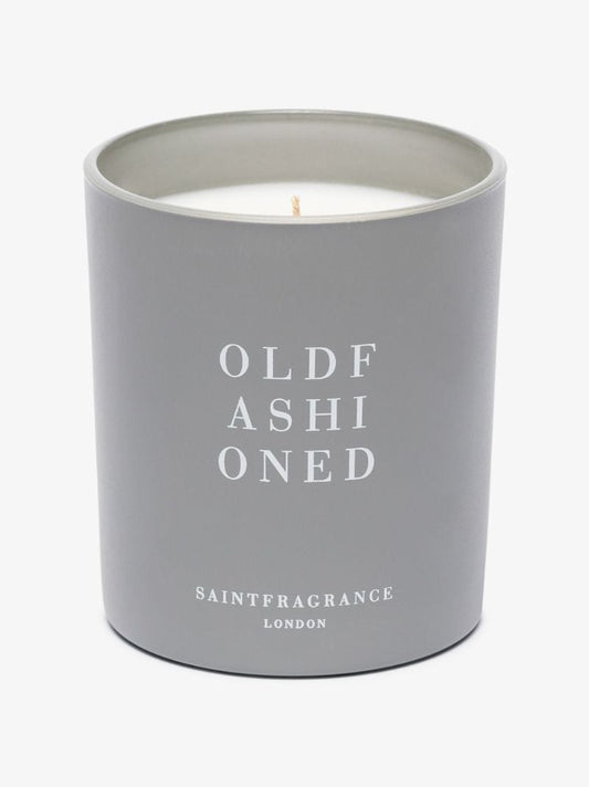 Grey and White Old Fashioned Candle