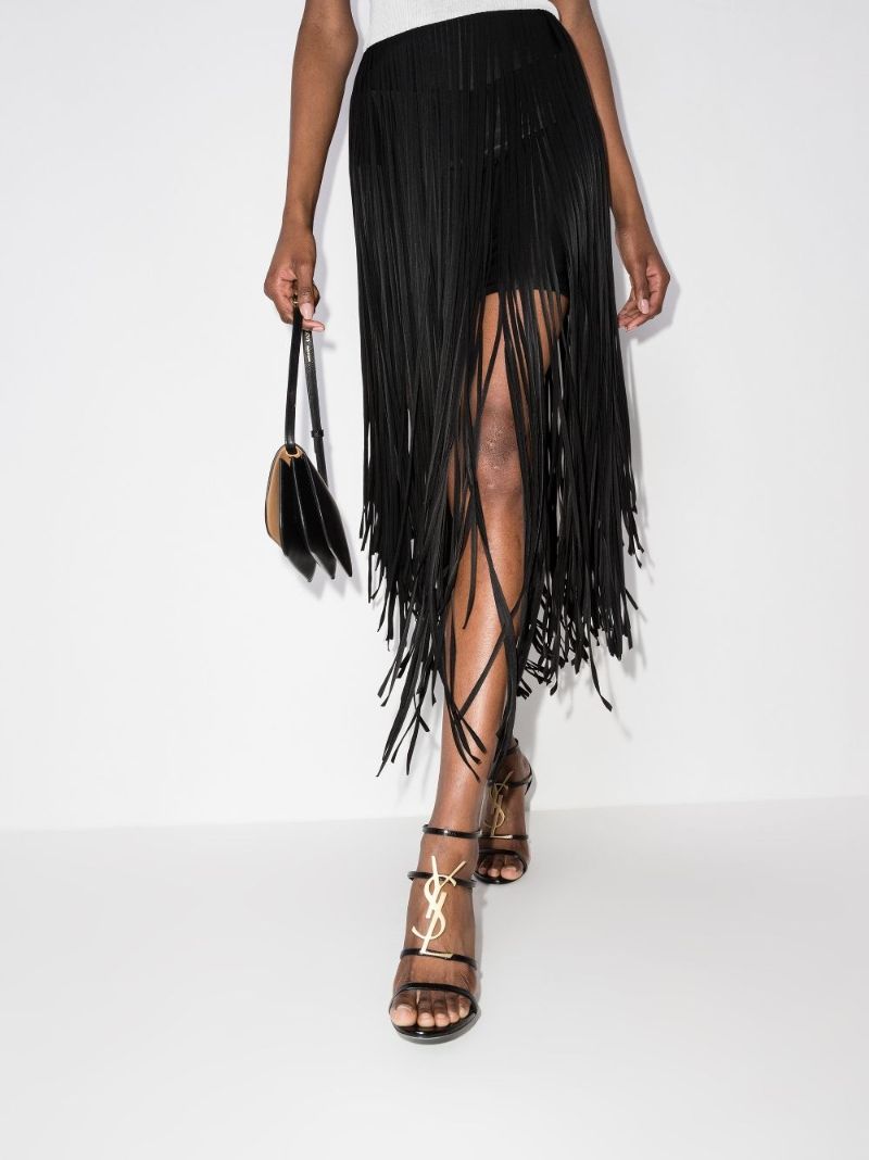 Black Cassandra 100 Leather Sandals
