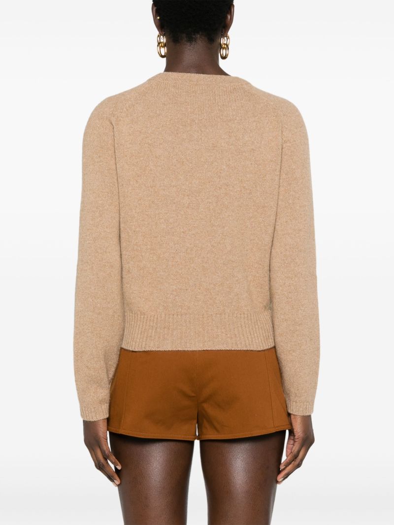 Brown Horsebit Cashmere Cardigan