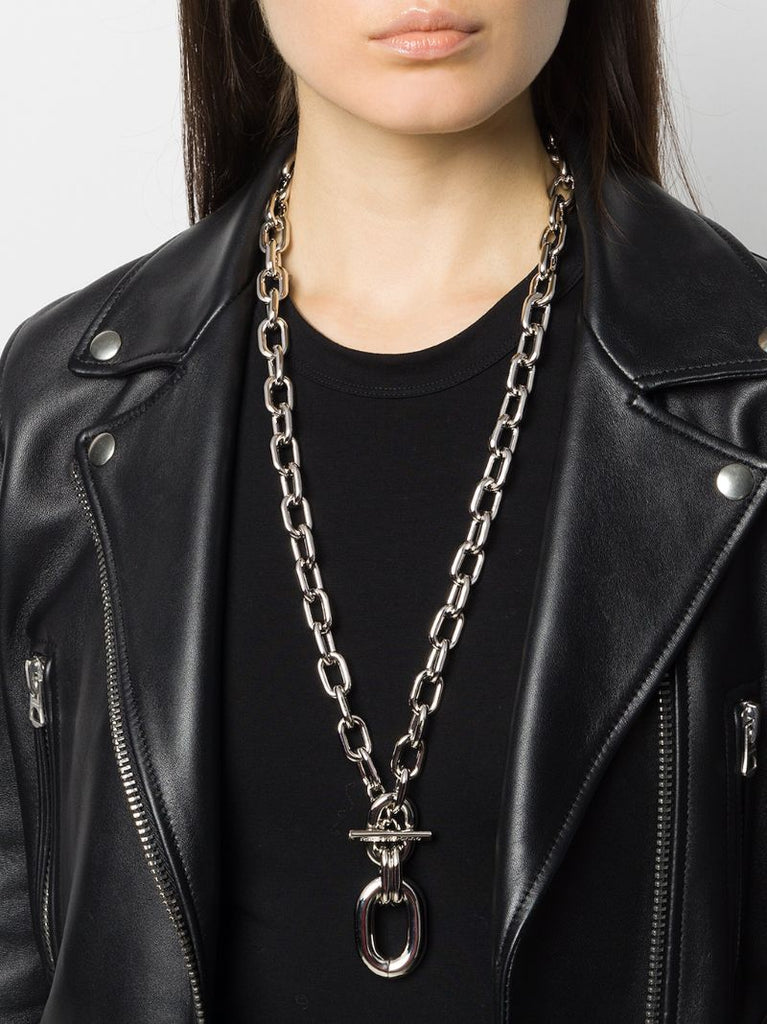 Silver Toggle Chain Pendant Necklace