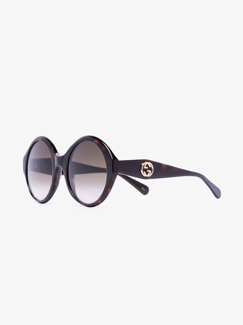 Brown Tortoiseshell Round Sunglasses
