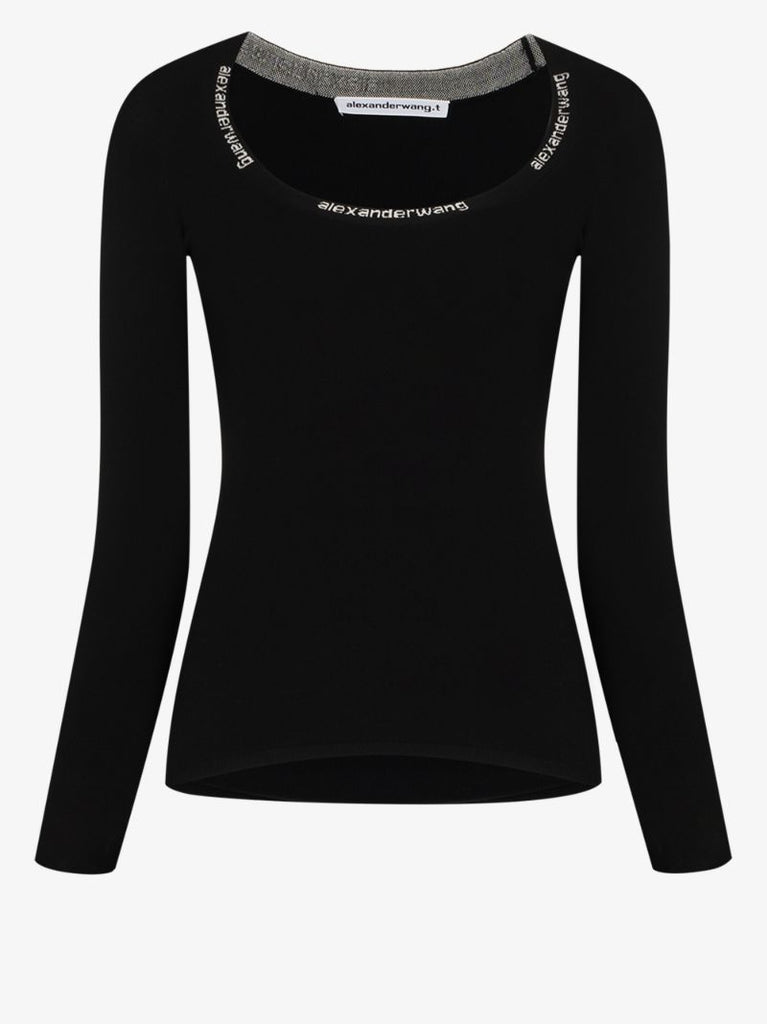 Logo Embroidered Long Sleeve T-shirt