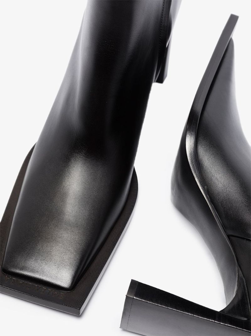 Square-toe 80mm Ankle Boots