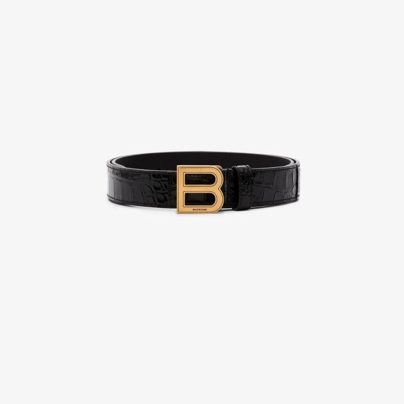 Crocodile Effect Hourglass Buckle Belt
