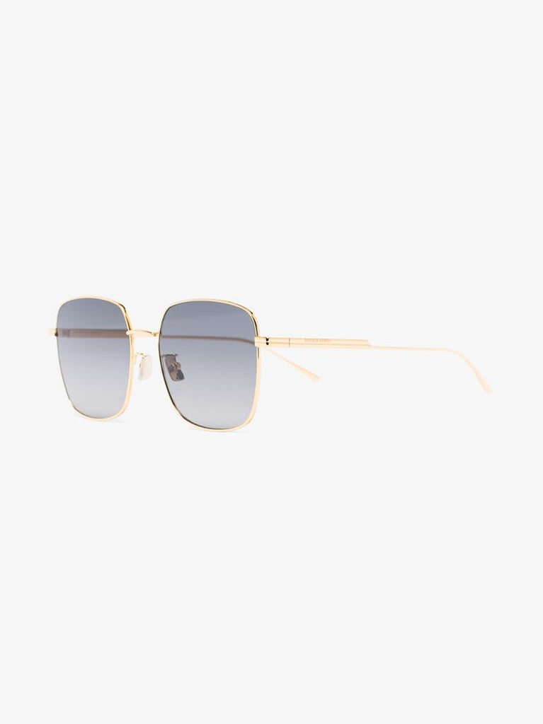 Gold Tone Square Frame Sunglasses
