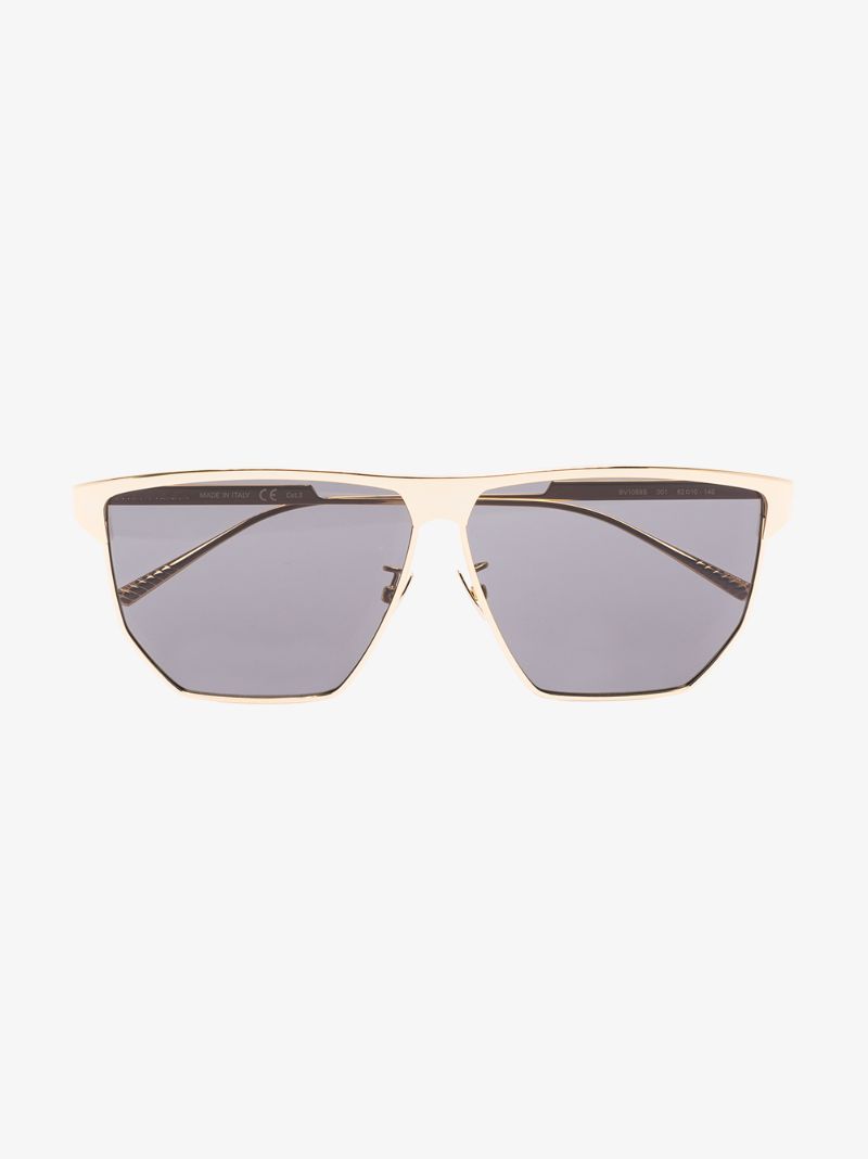 Gold Tone Aviator Sunglasses
