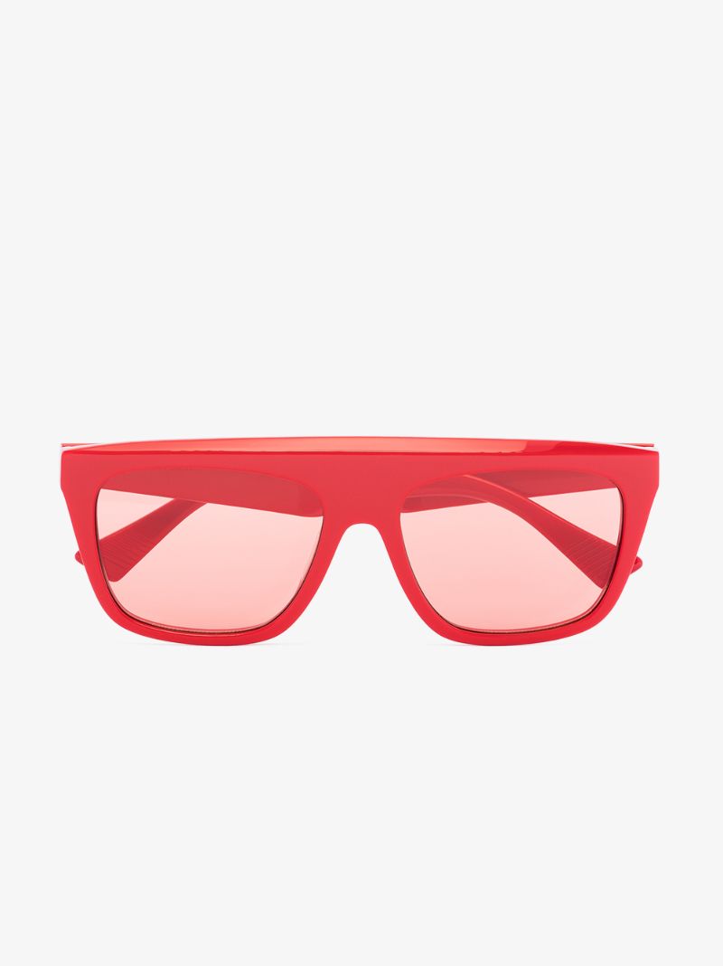 Red Square Frame Sunglasses