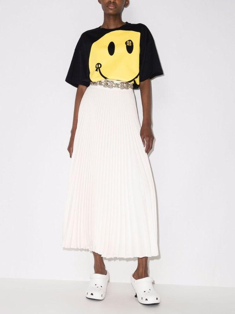 Crystal Pleated Midi Skirt