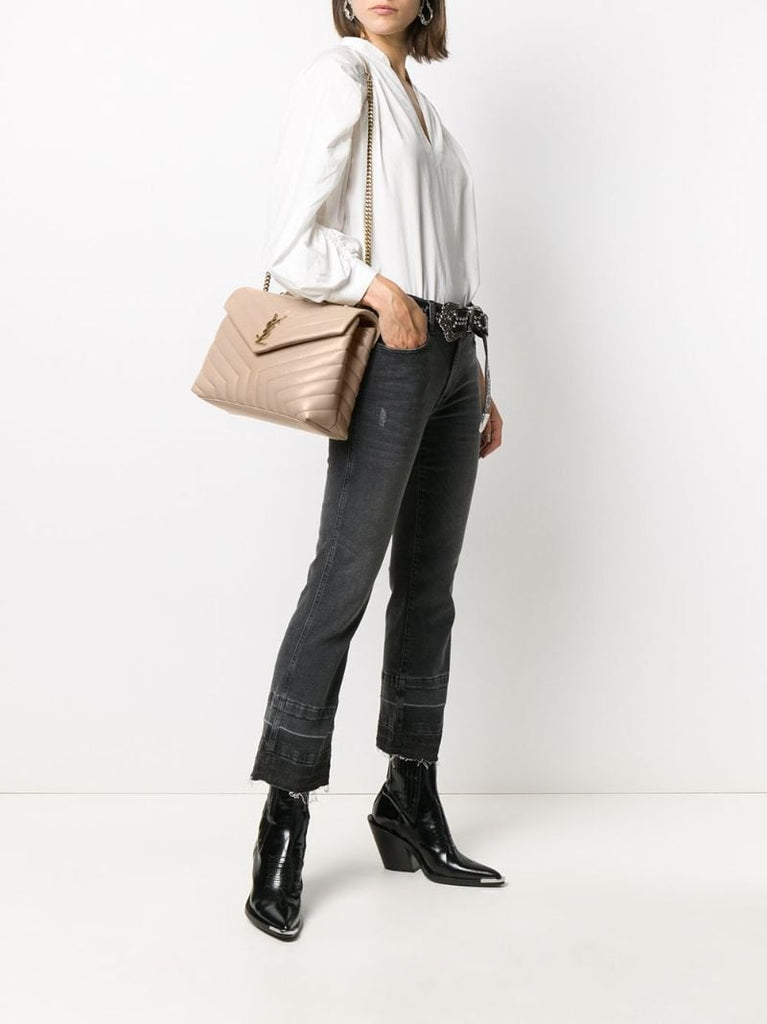 Slp Med Loulou Lthr Shldr Bag