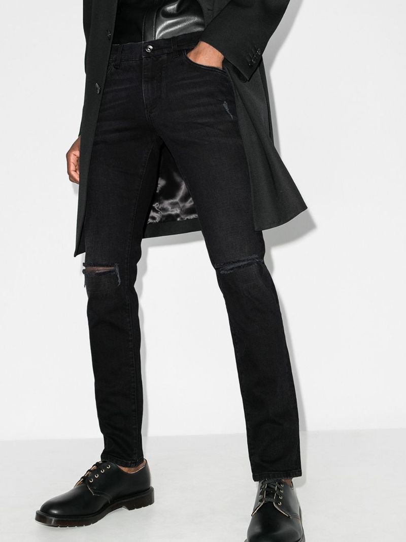 Ripped Knee Slim Fit Jeans