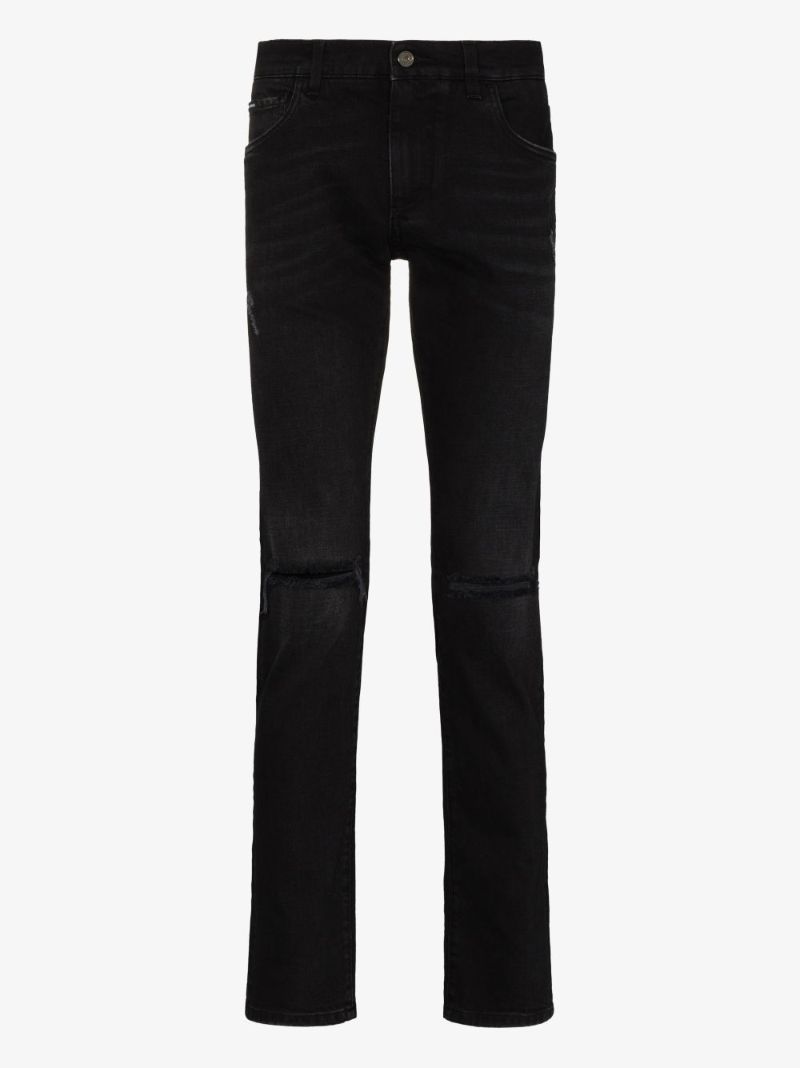 Ripped Knee Slim Fit Jeans