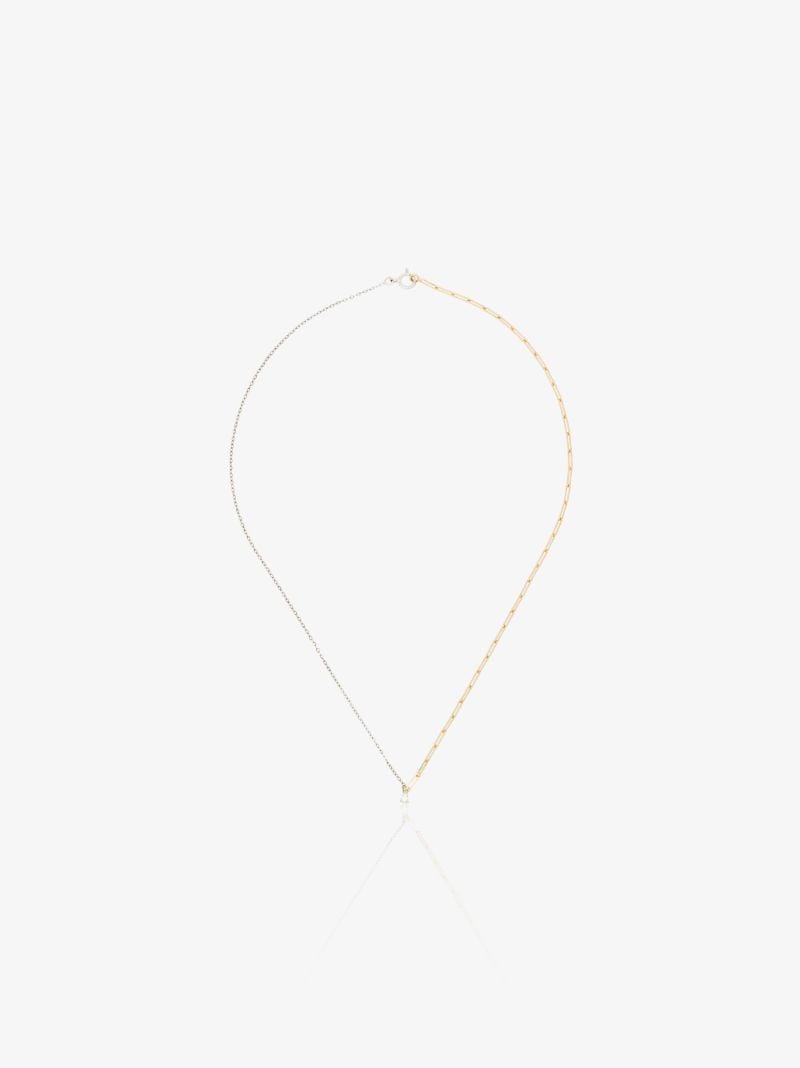 18k White Gold Mixed Chain Diamond Necklace