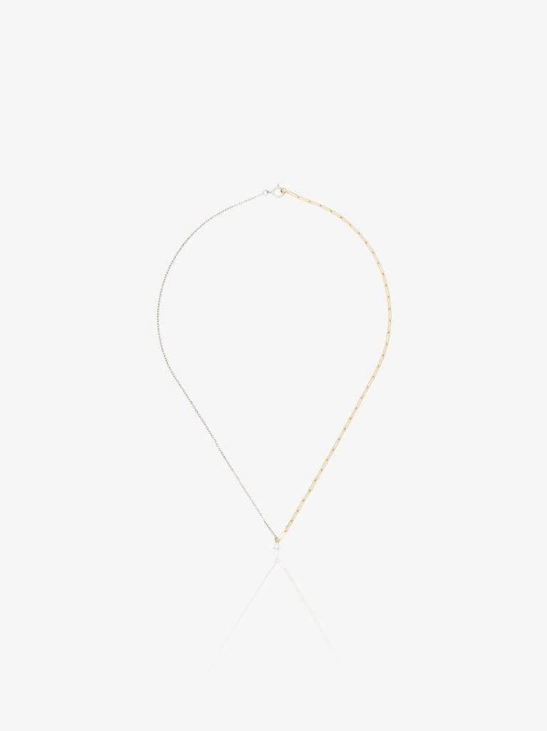 18k White Gold Mixed Chain Diamond Necklace
