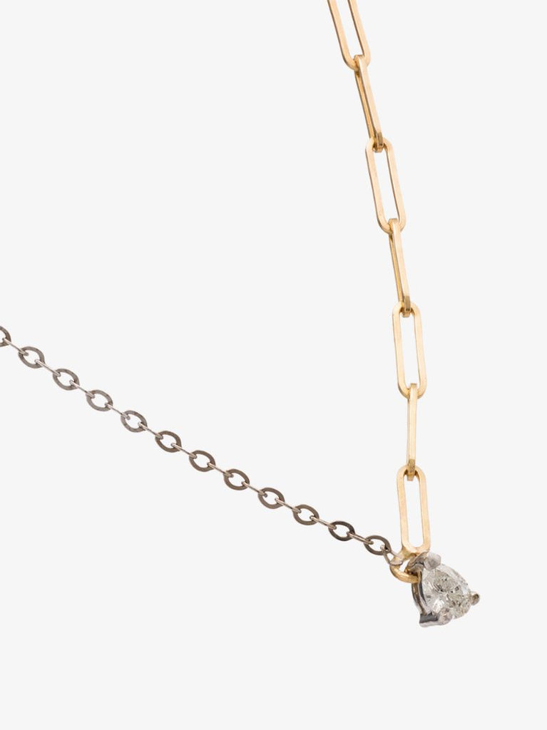 18k White Gold Mixed Chain Diamond Necklace