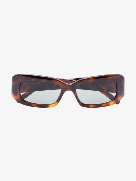 Brown Rectangular Tortoiseshell Sunglasses