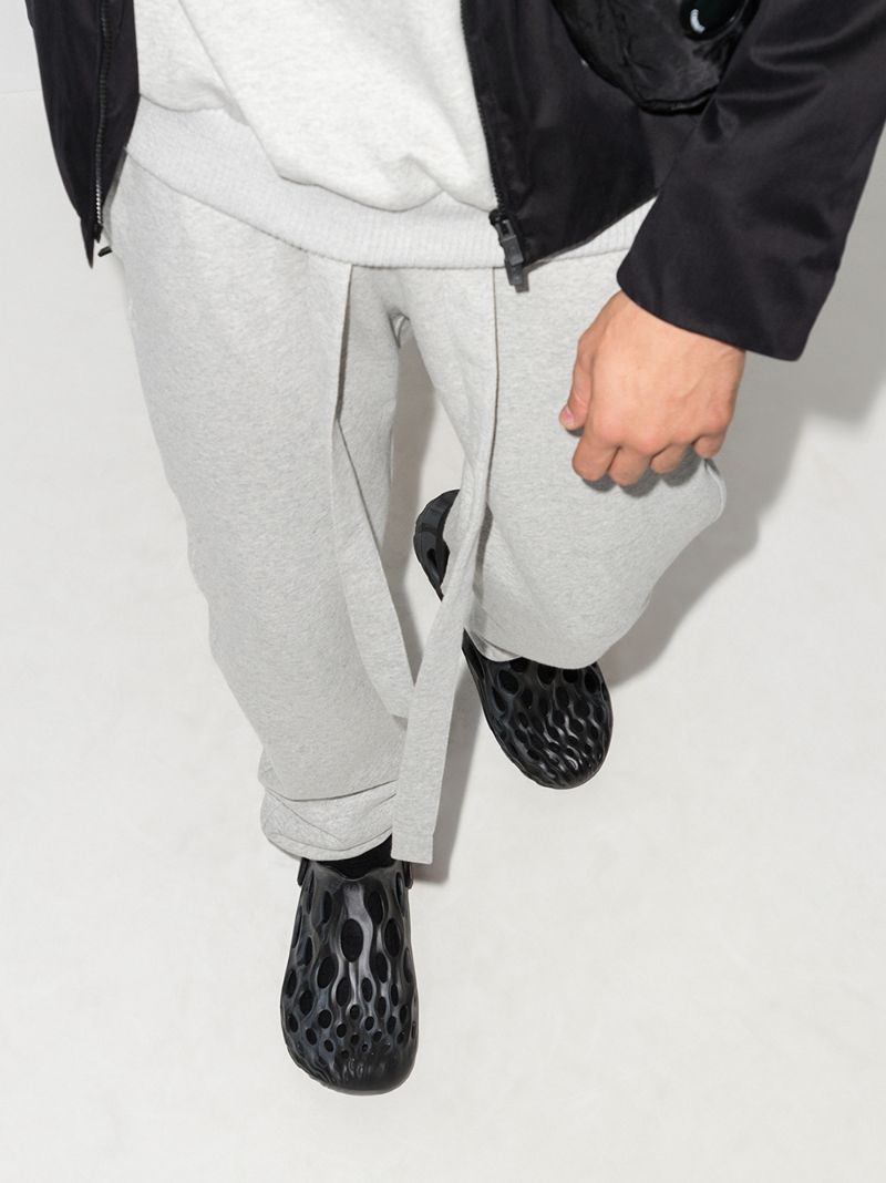 Black Hydro Moc Sandals
