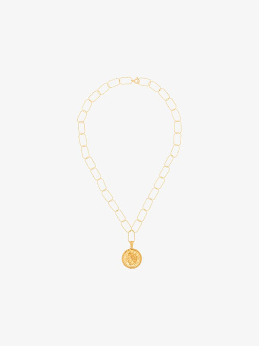 Gold-plated Helios Pendant Necklace