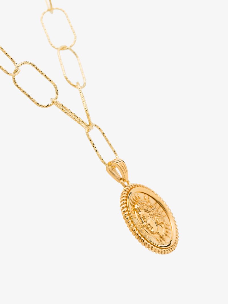 Gold-plated Helios Pendant Necklace