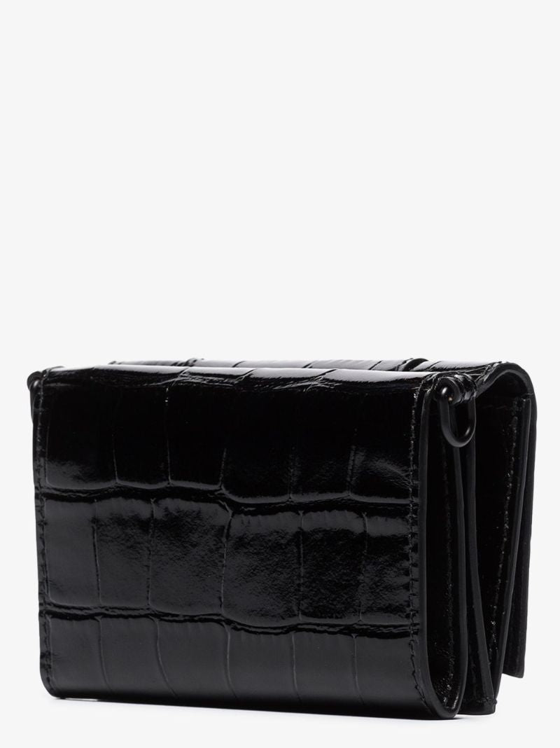 Crocodile Effect Hourglass Crossbody Bag
