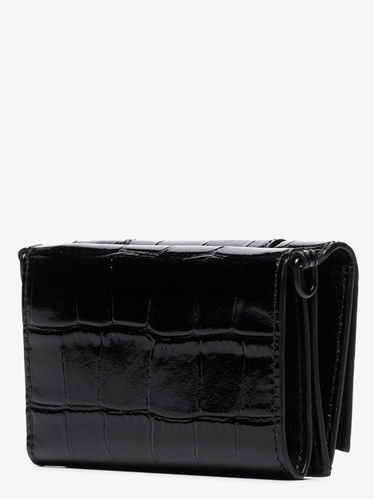 Crocodile Effect Hourglass Crossbody Bag