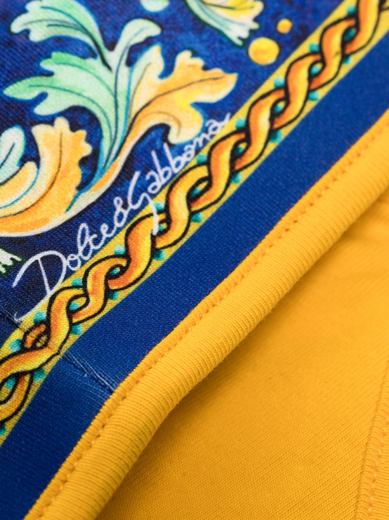 Yellow Majolica Print Face Mask