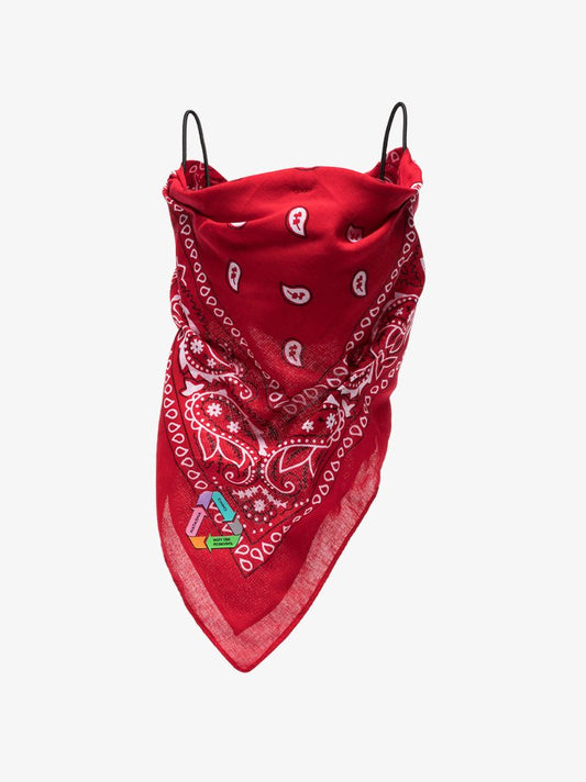 Red Bandana Printed Face Mask