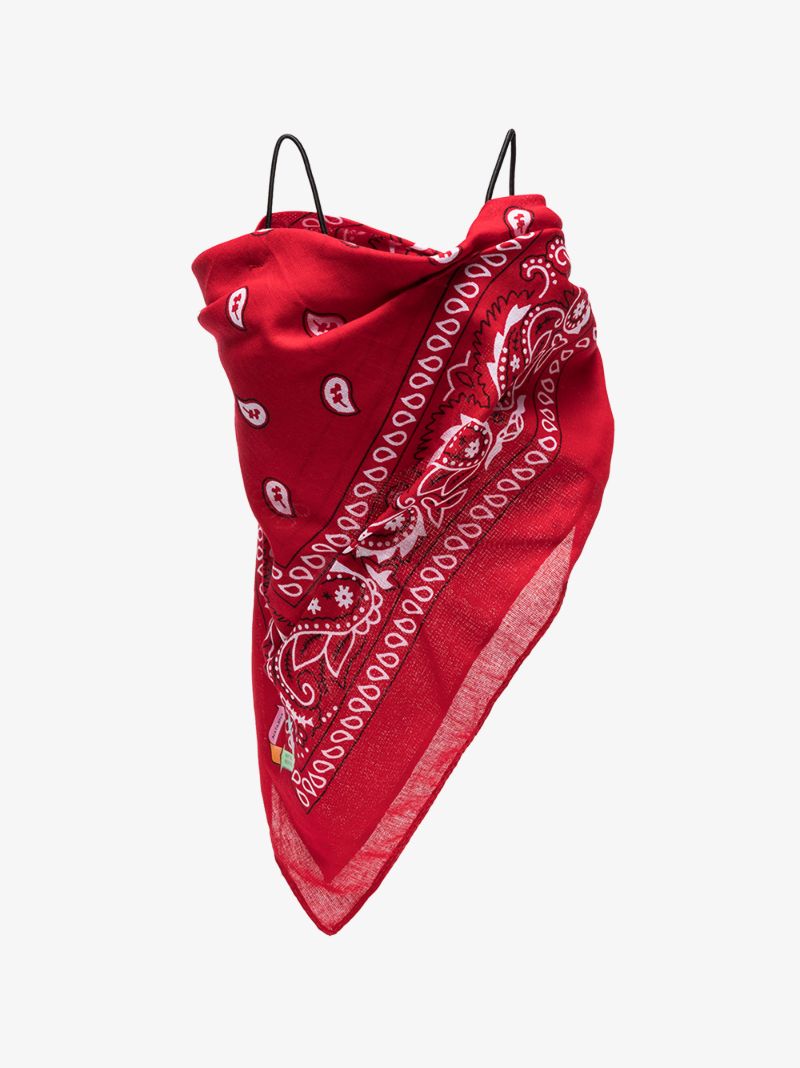 Red Bandana Printed Face Mask