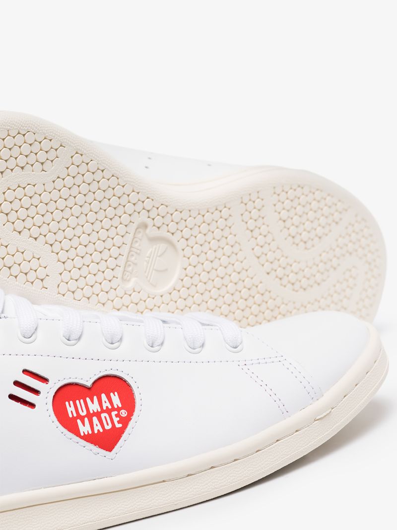 X Human Made White Stan Smith Leather Sneakers