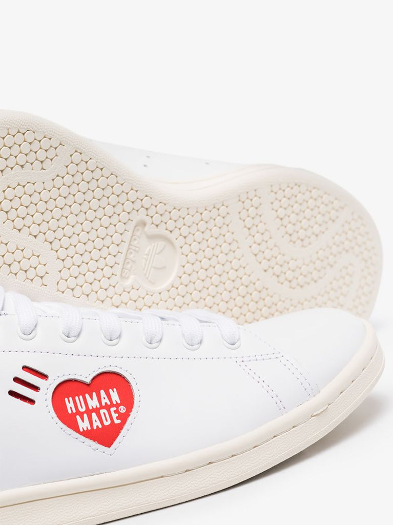 X Human Made White Stan Smith Leather Sneakers