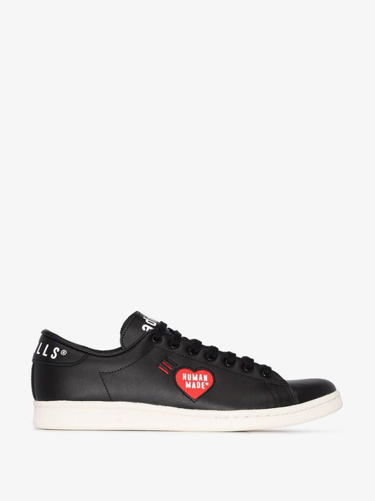 X Human Made Black Stan Smith Leather Sneakers