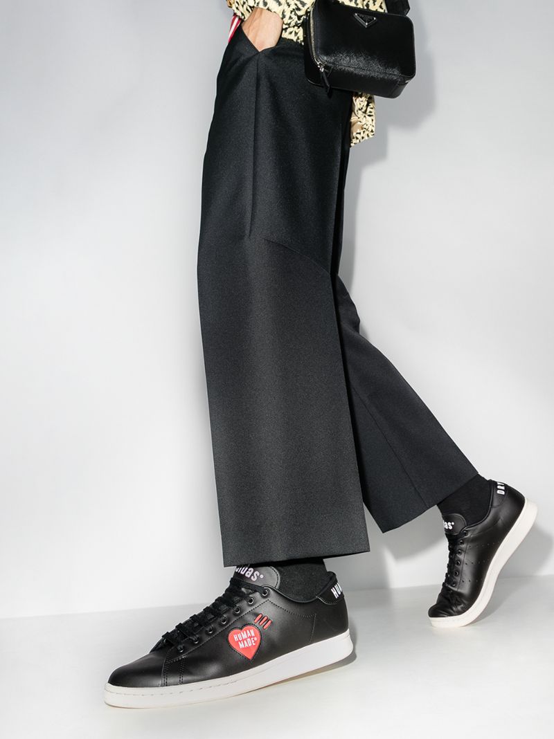 X Human Made Black Stan Smith Leather Sneakers