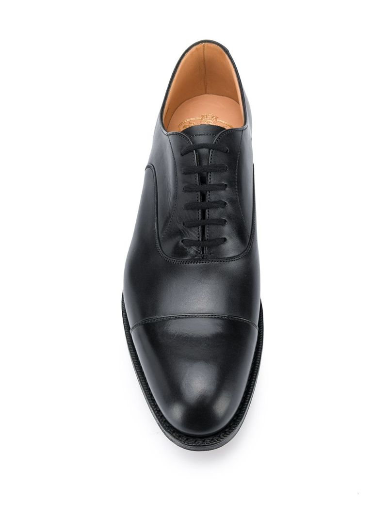 Black Dubai Leather Oxford Shoes