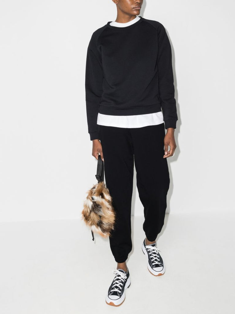 Black Knitted Track Pants