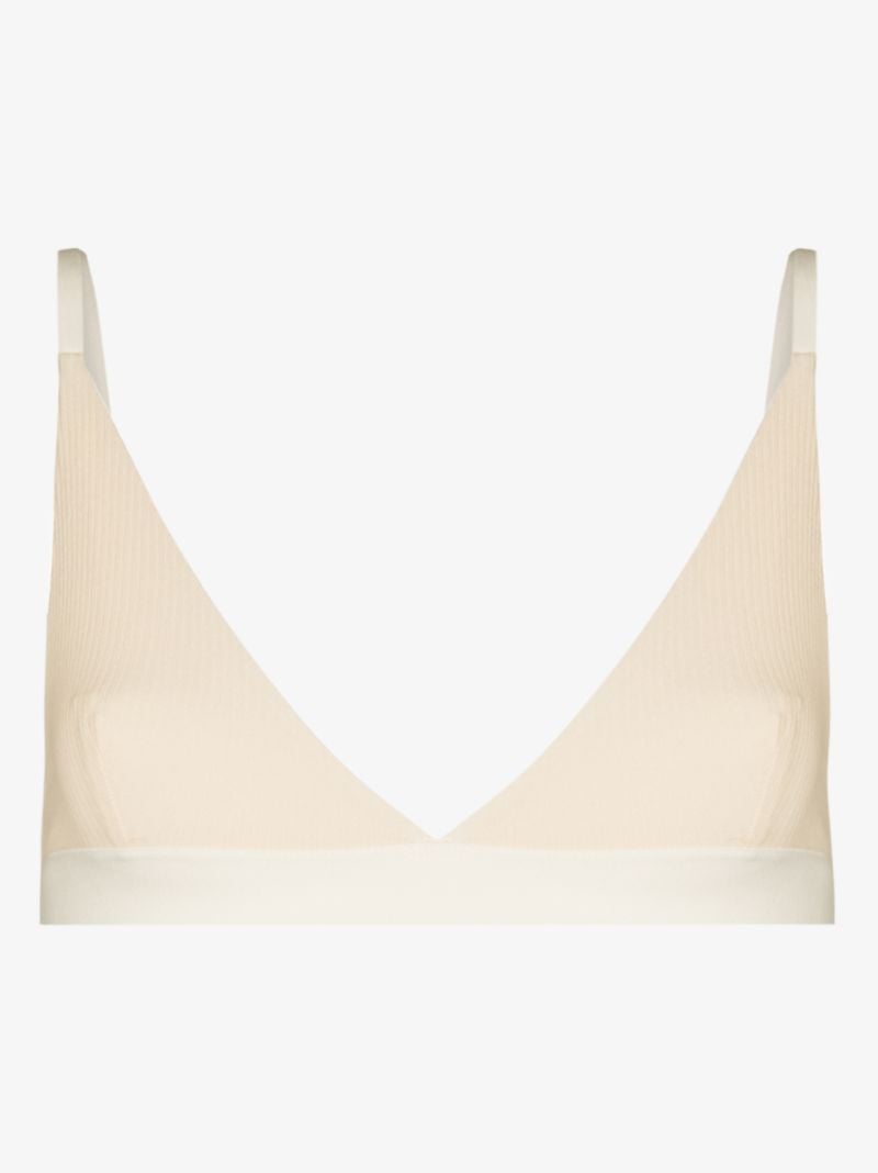 Neutral Organic-cotton Triangle Bra
