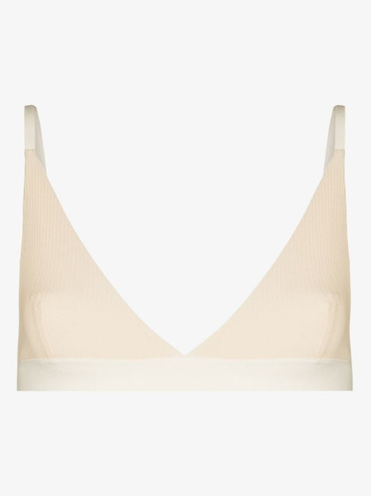 Neutral Organic-cotton Triangle Bra