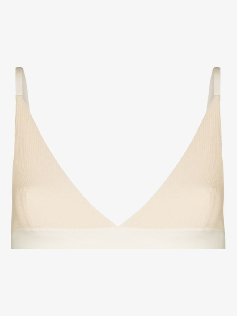 Neutral Organic-cotton Triangle Bra