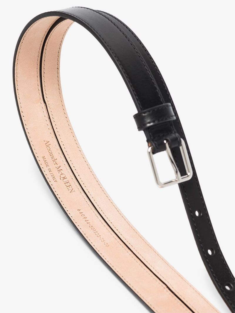 Black Double Leather Belt