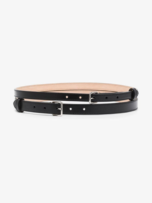 Black Double Leather Belt