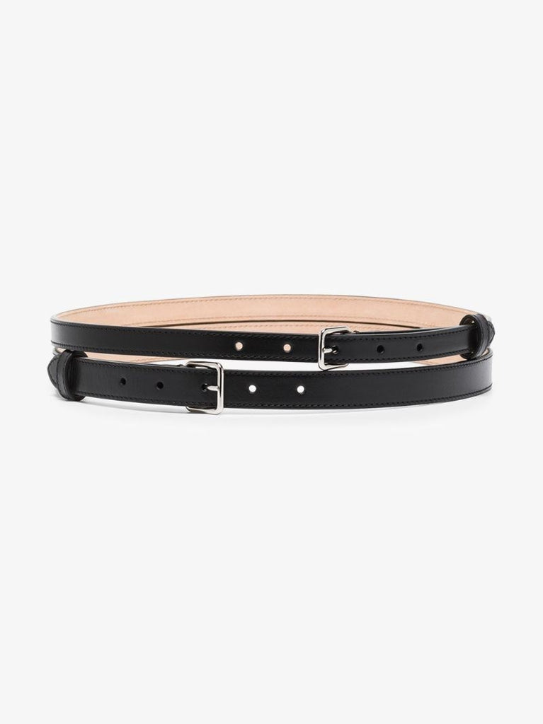 Black Double Leather Belt