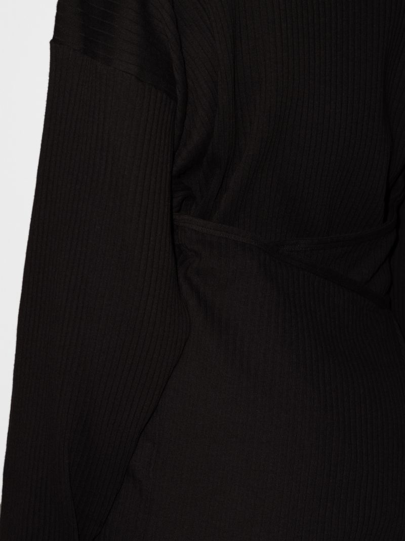Black Shaw Belted Sweatshirt