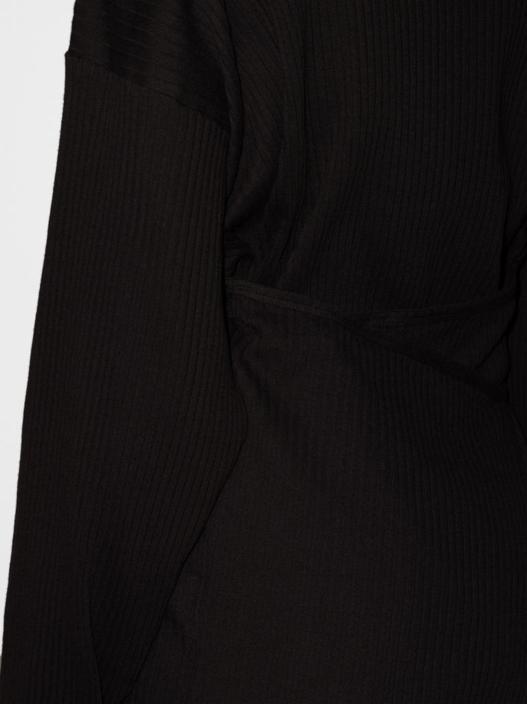 Black Shaw Belted Sweatshirt