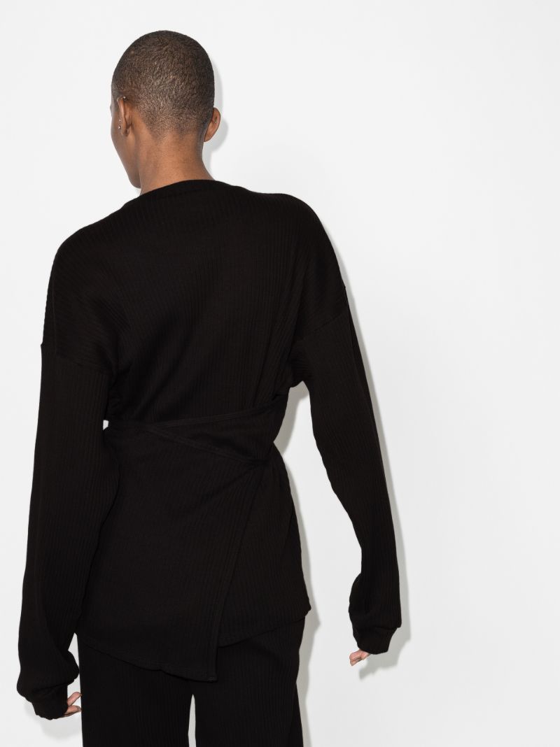 Black Shaw Belted Sweatshirt